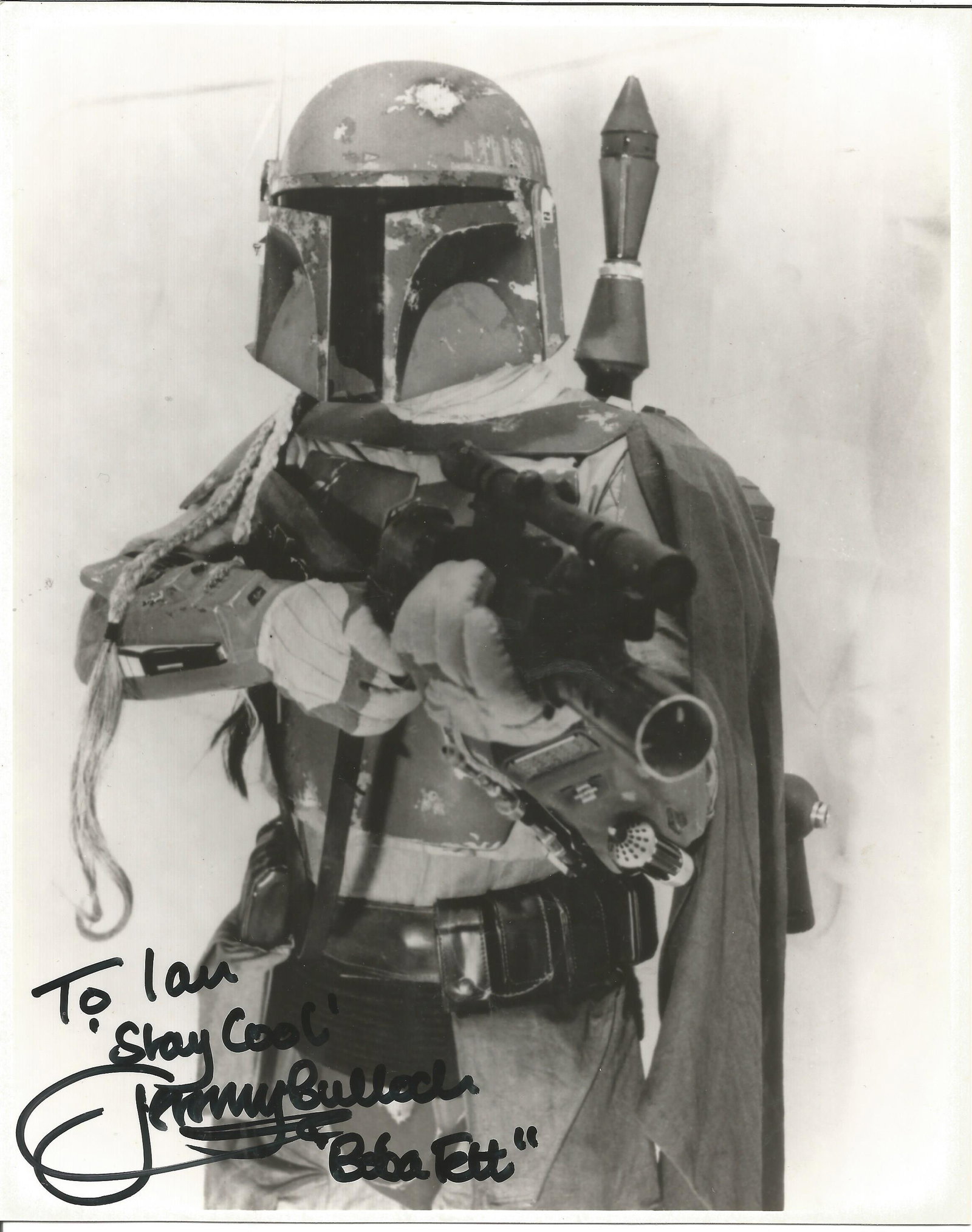 Jeremy Bulloch signed 10x8 Star Wars Boba Fett black (1 of 1)