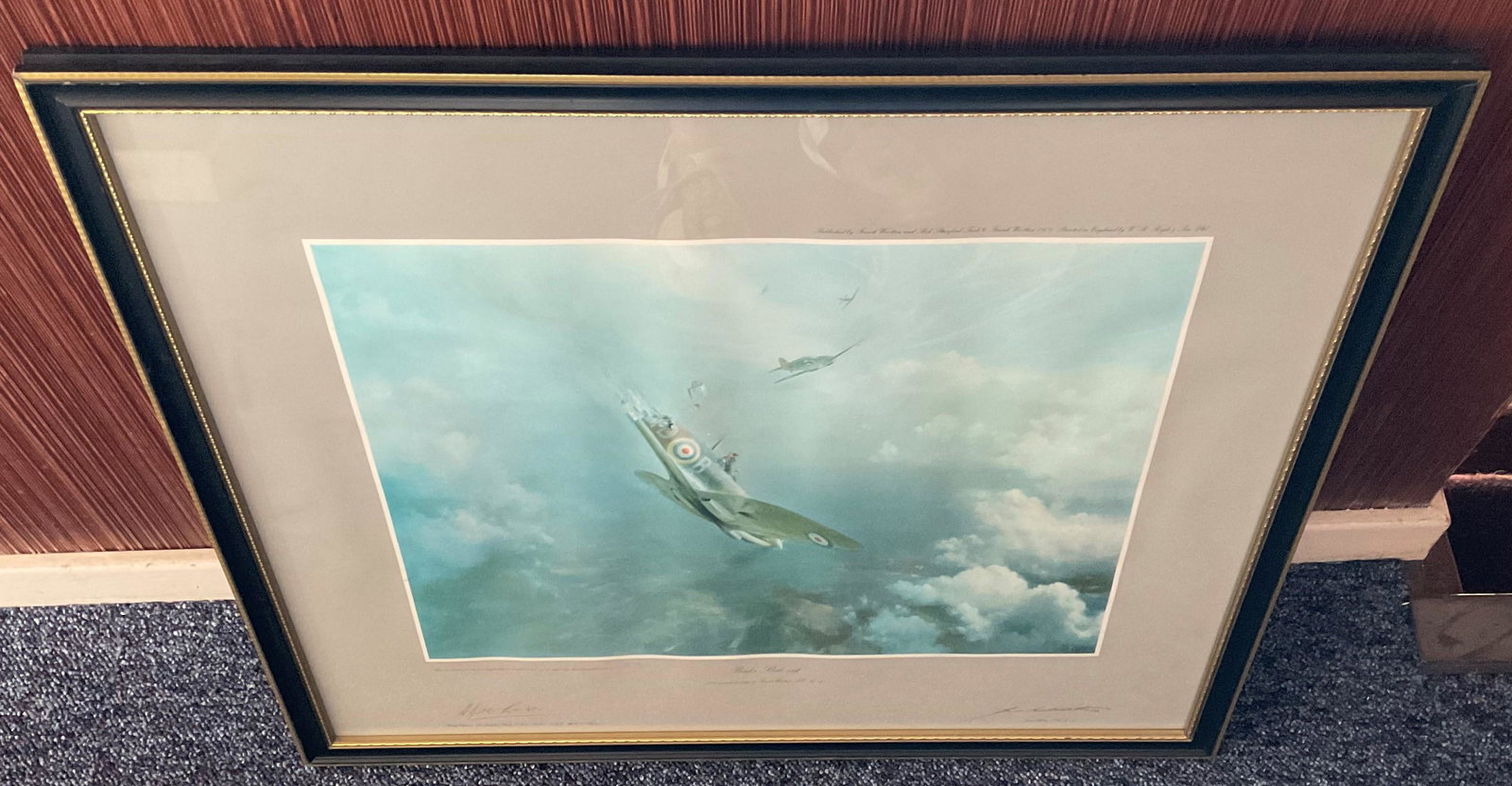 World War II Douglas Bader signed 27x24 framed and (1 of 1)