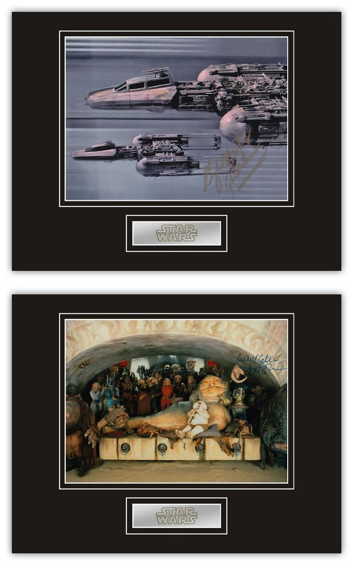 Set of 2 Stunning Displays! Star Wars hand signed (1 of 1)