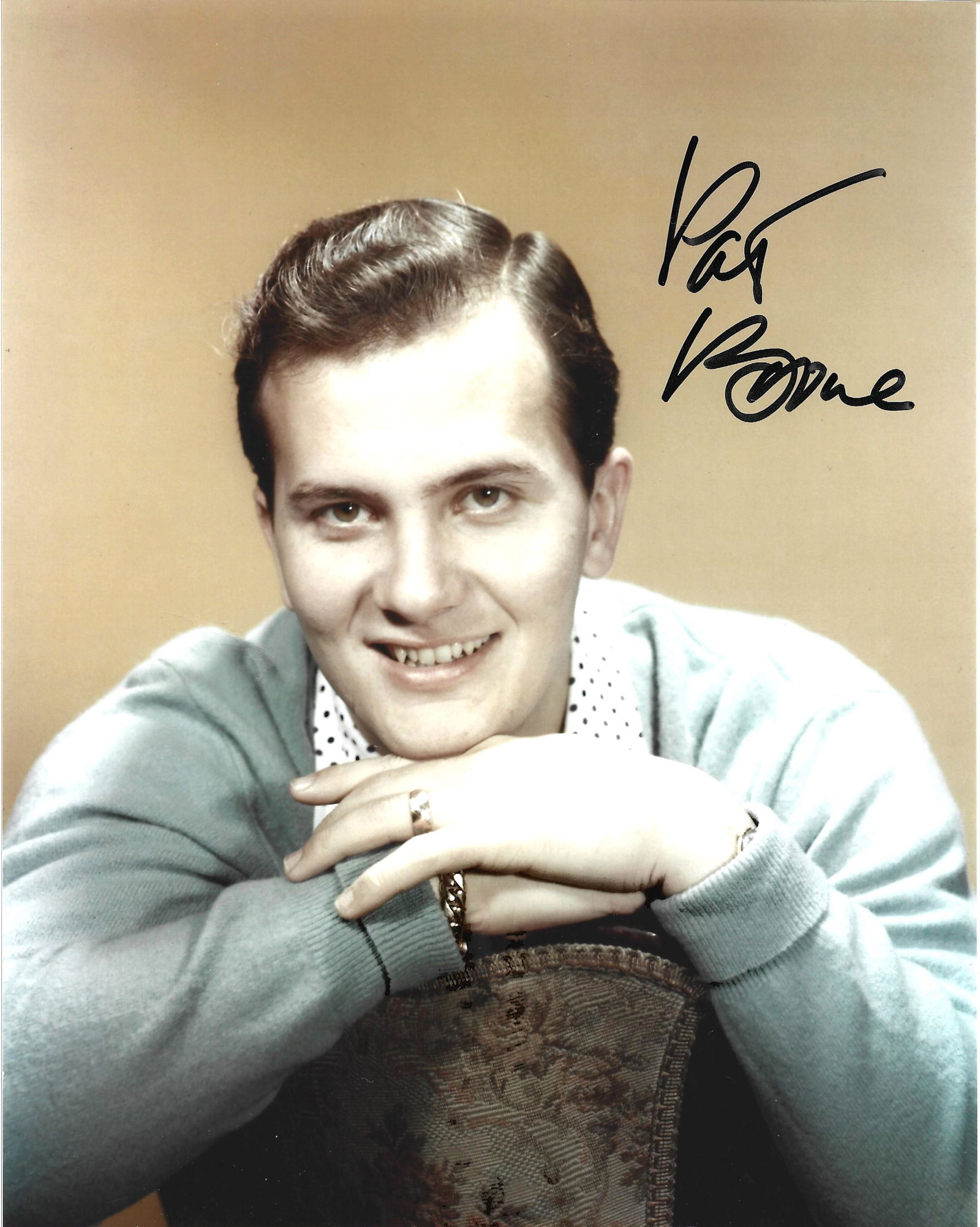 Pat Boone signed 10x8 colour photo. Patrick Charles (1 of 1)