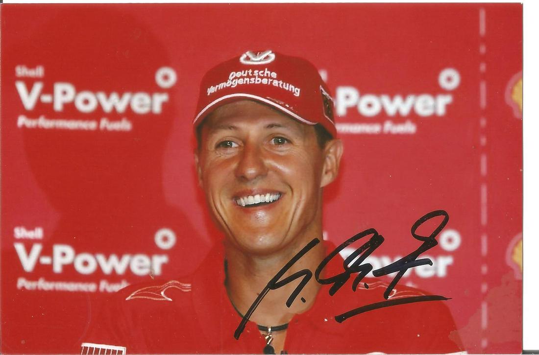 Motor Racing Michael Schumacher signed 6 x 4 inch (1 of 1)