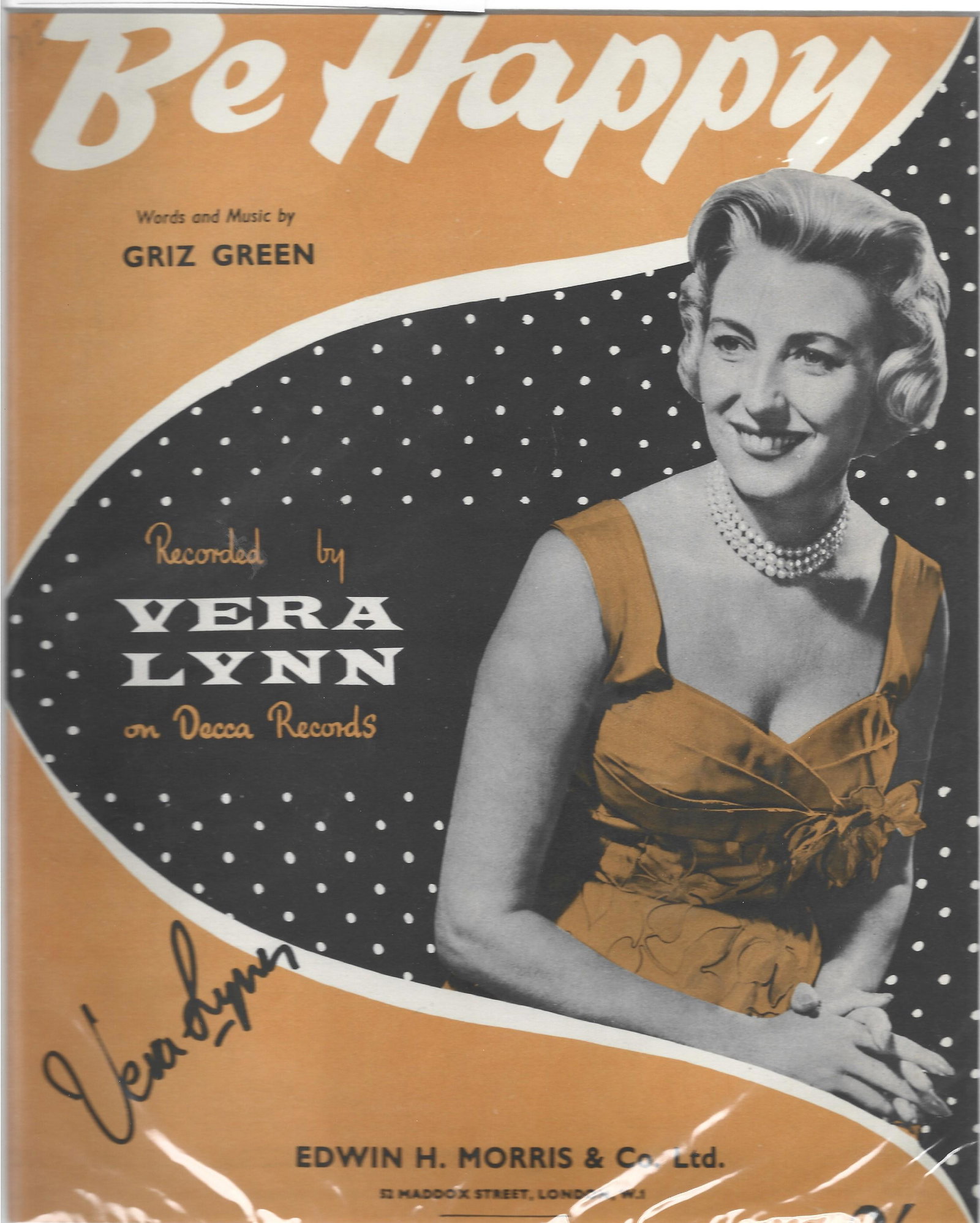 Dame Vera Lynn signed and mounted 12x10 music sheet (1 of 1)