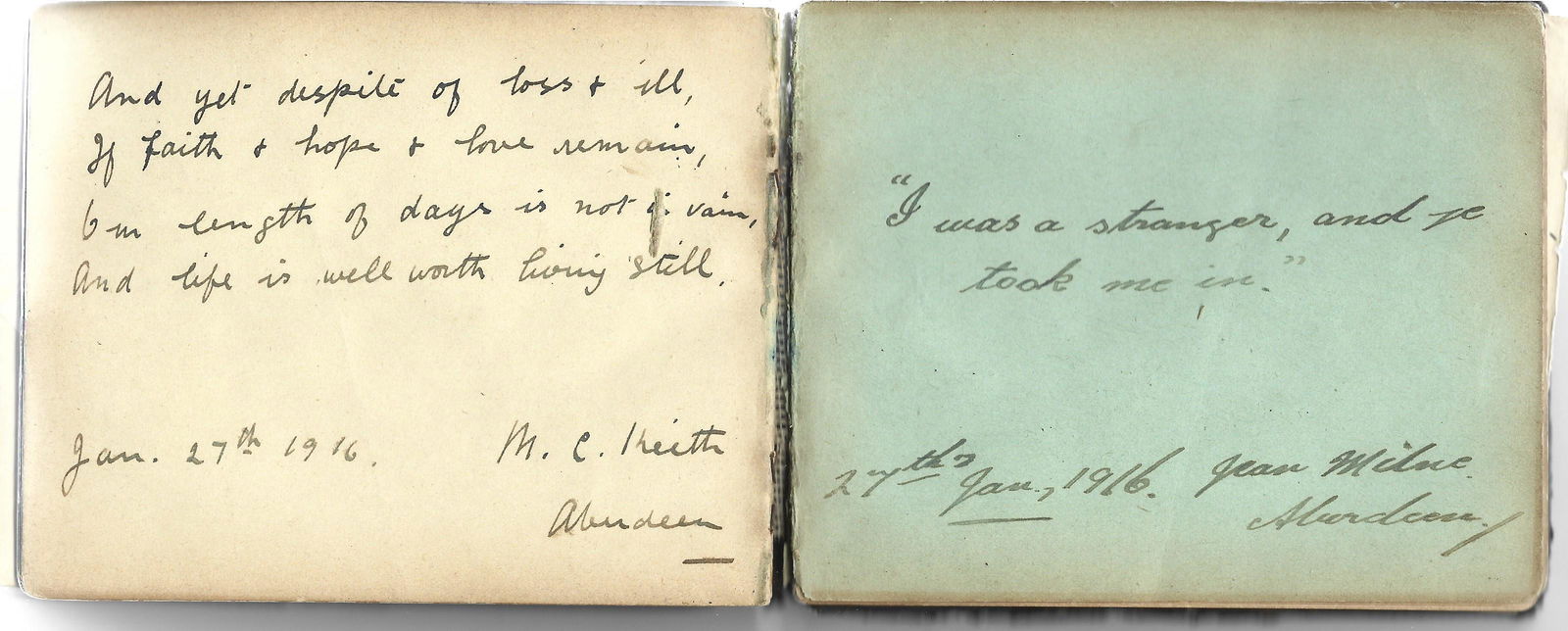 A World War 1 era autograph album, mostly comprising (1 of 7)