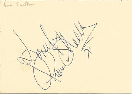 Ann Shelton signed album page. Good condition. All: Ann Shelton signed album page. Good condition. All autographs come with a Certificate of Authenticity. We combine postage on multiple winning lots and can ship worldwide. UK postage from £4.99,