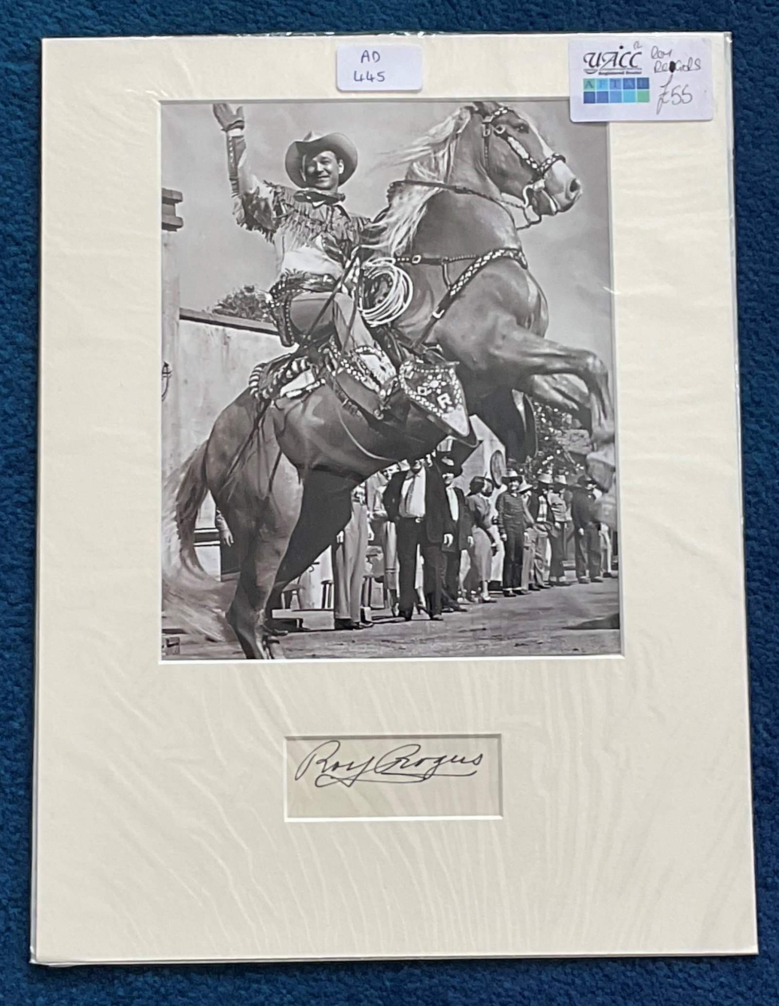 Roy Rogers 16x12 mounted signature piece includes (1 of 1)