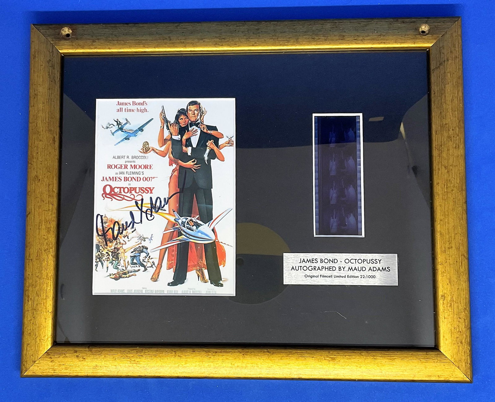 James Bond collectable Maud Adams signed 12x10 framed (1 of 1)