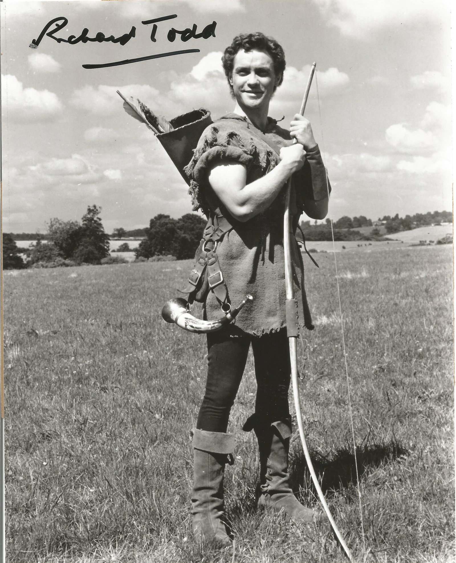 Richard Todd signed Robin Hood 10x8 black and white (1 of 1)