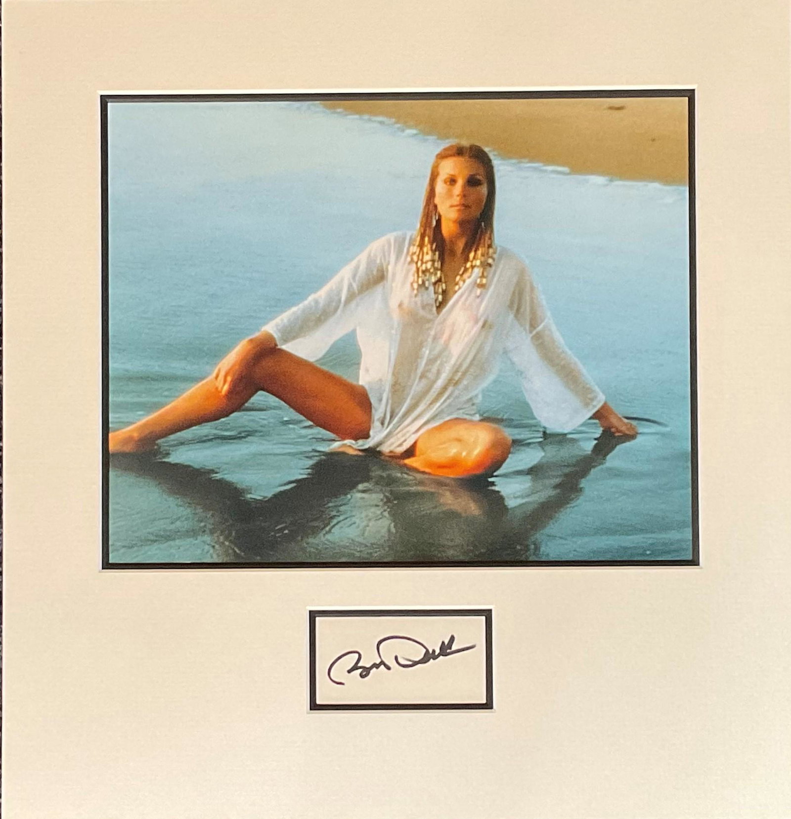 Bo Derek autograph mounted display. A Mounted with (1 of 1)