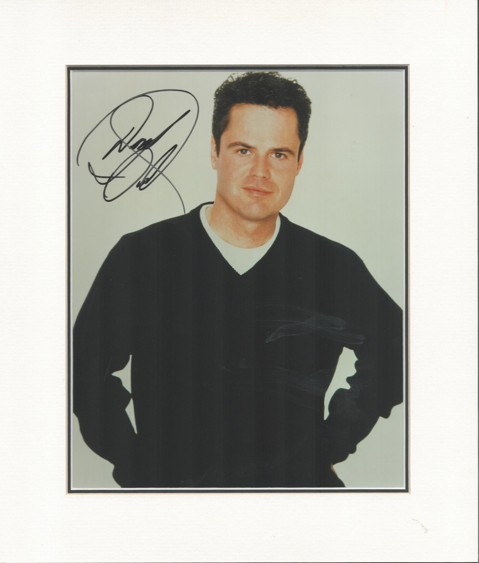 Donny Osmond signed 10 x 8 inch colour photo mounted to (1 of 1)