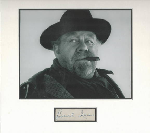 Burl Ives actor signature piece autograph presentation. (0316) on Oct