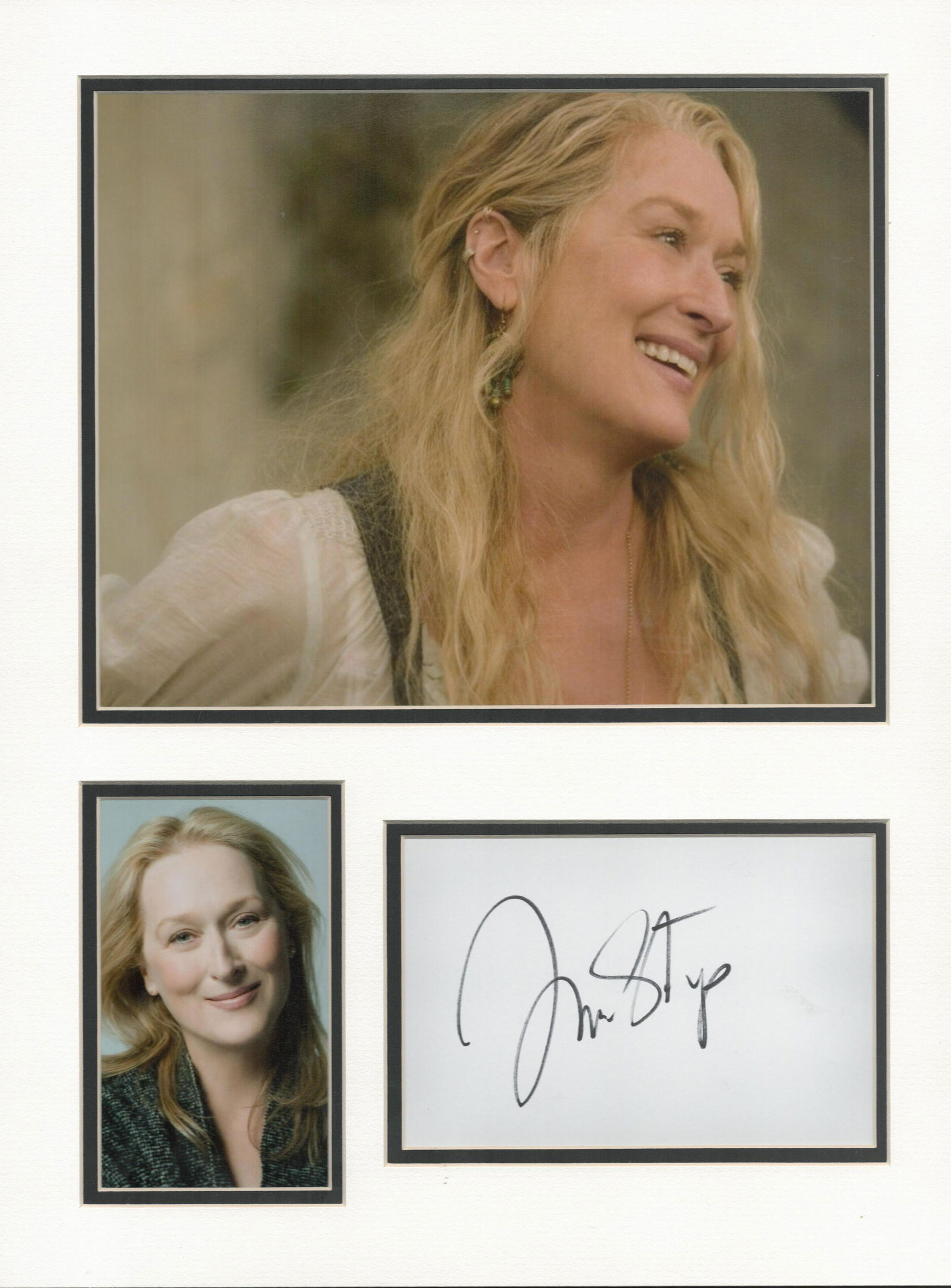 Meryl Streep double matted signature piece featuring 2 (1 of 1)