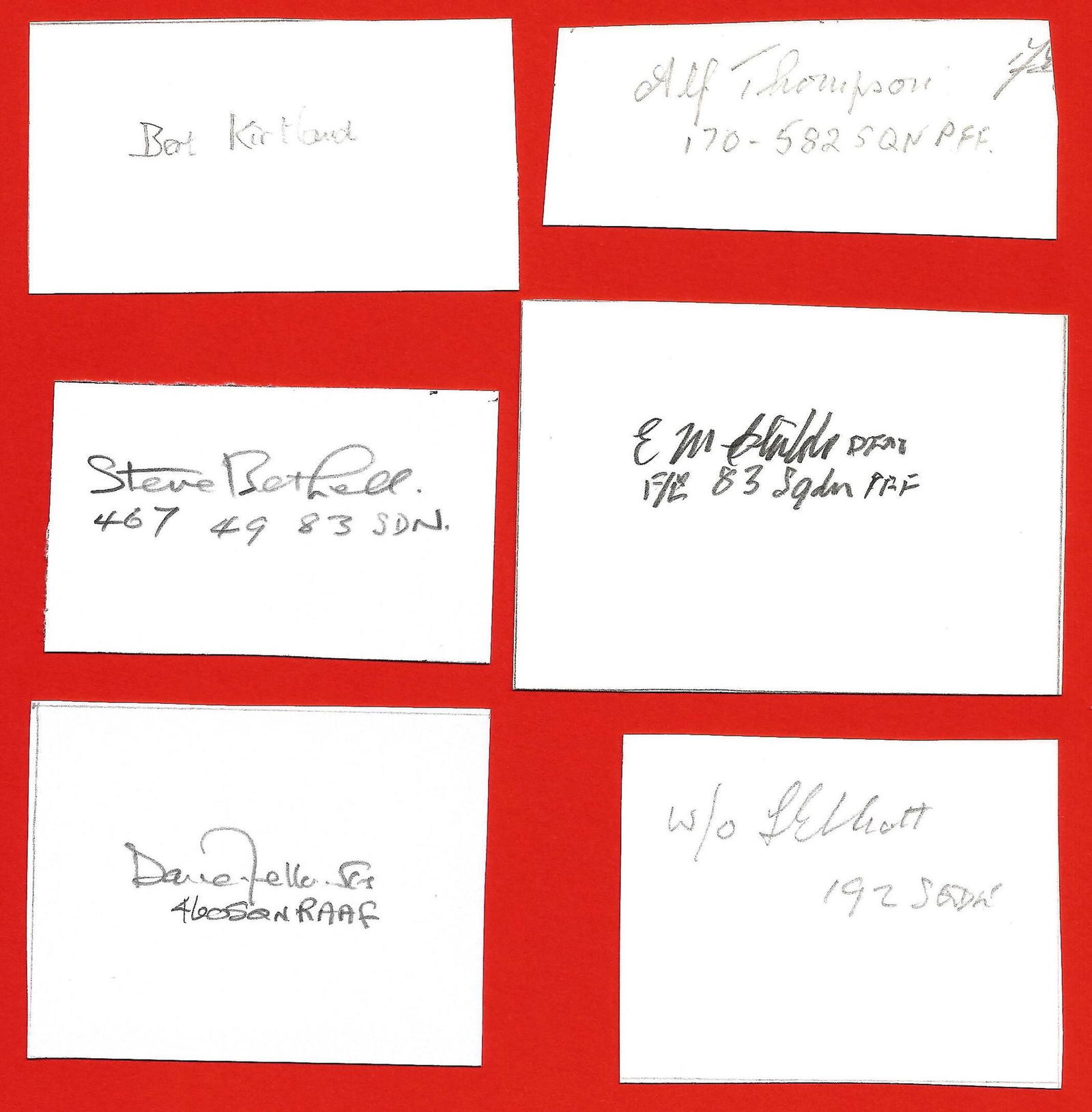 WW2 Collection of 6 RAF Bomber Command veterans (1 of 1)