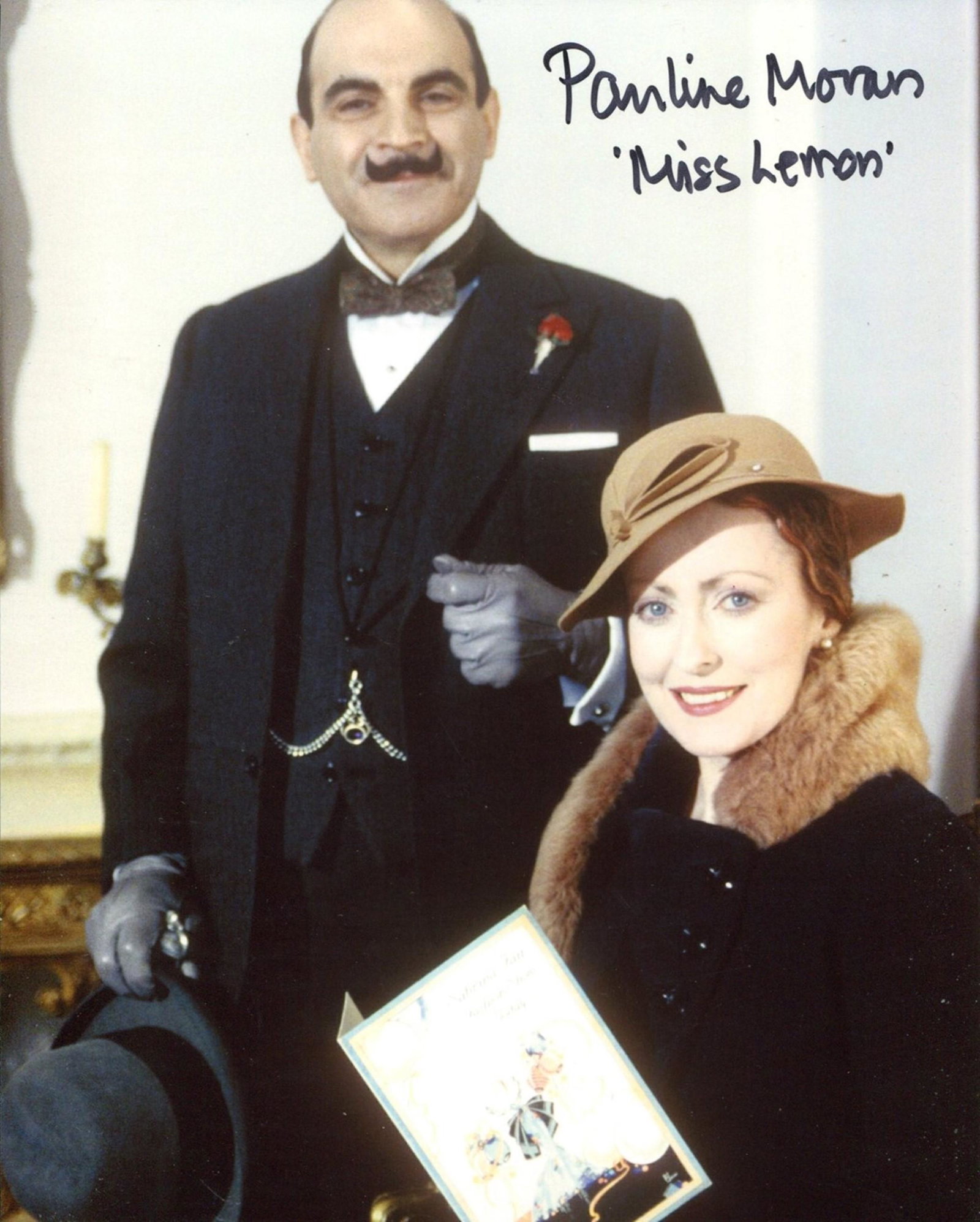 Poirot 8x10 photo signed by actress Pauline Moran as (1 of 1)