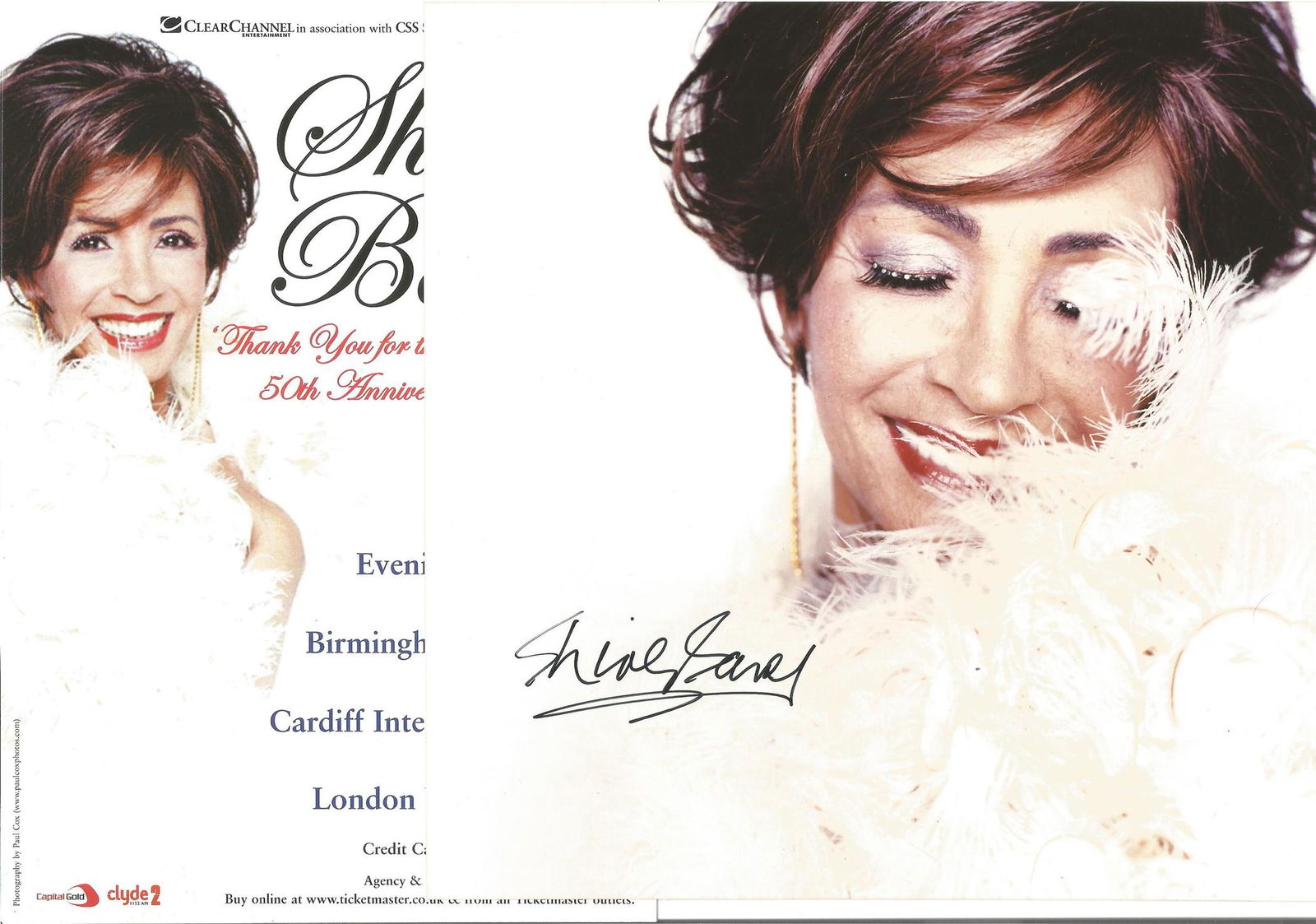 Shirley Bassey signed 8x8 colour photo. Welsh singer. (1 of 1)
