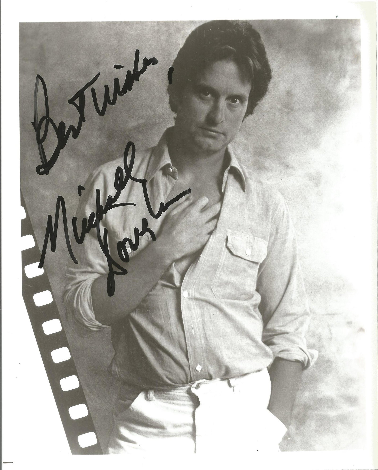 Michael Douglas signed 10 x 8 inch black and white: Michael Douglas signed 10 x 8 inch black and white photo. Douglas is an American actor and producer who is well known for his roles in Fatal Attraction 1987 , Wall Street 1987 , its sequel Wall Street