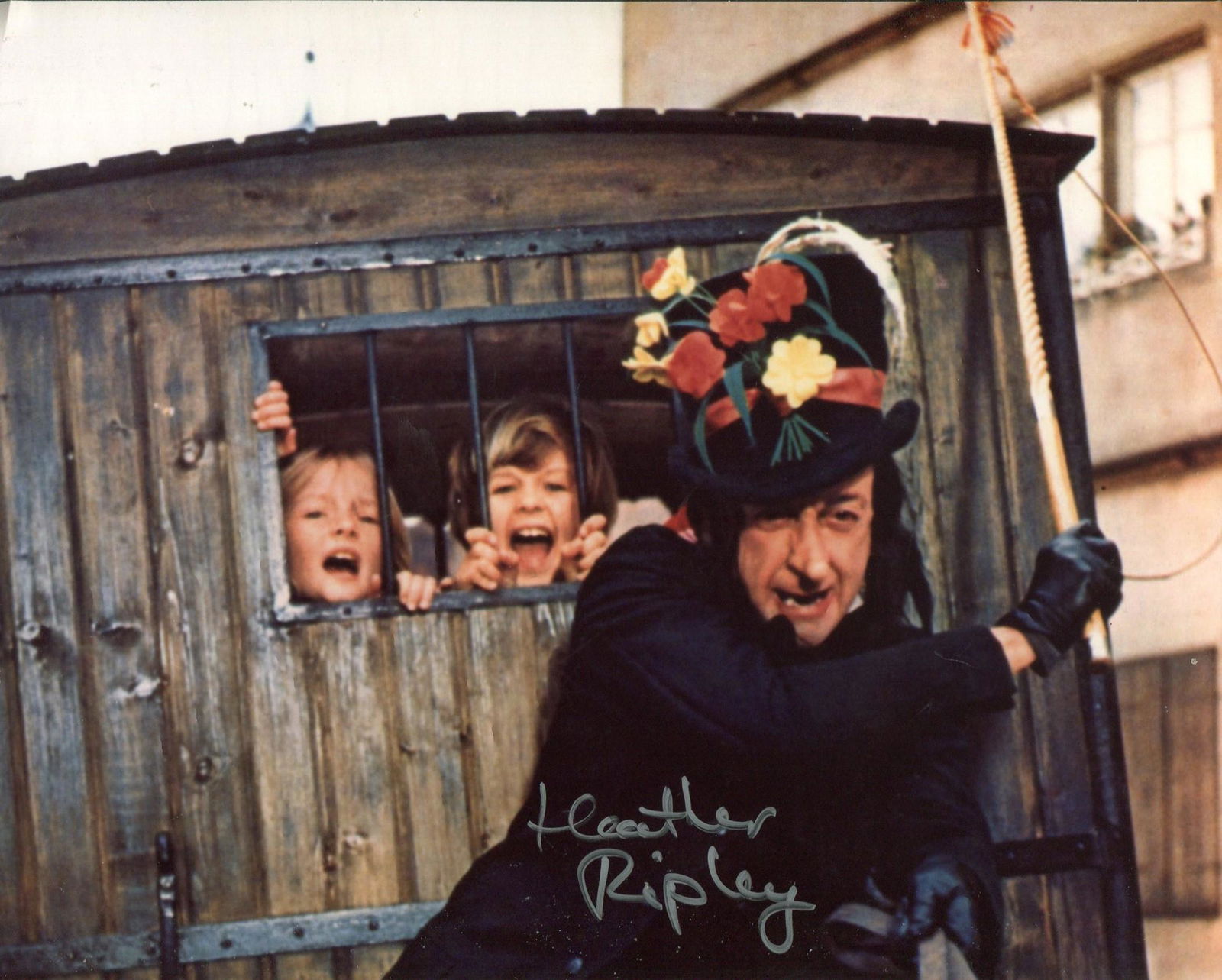 Chitty Chitty Bang Bang movie photo signed by actress: Chitty Chitty Bang Bang movie photo signed by actress Heather Ripley as Jemima. Good condition. All autographs come with a Certificate of Authenticity. We combine postage on multiple winning lots and