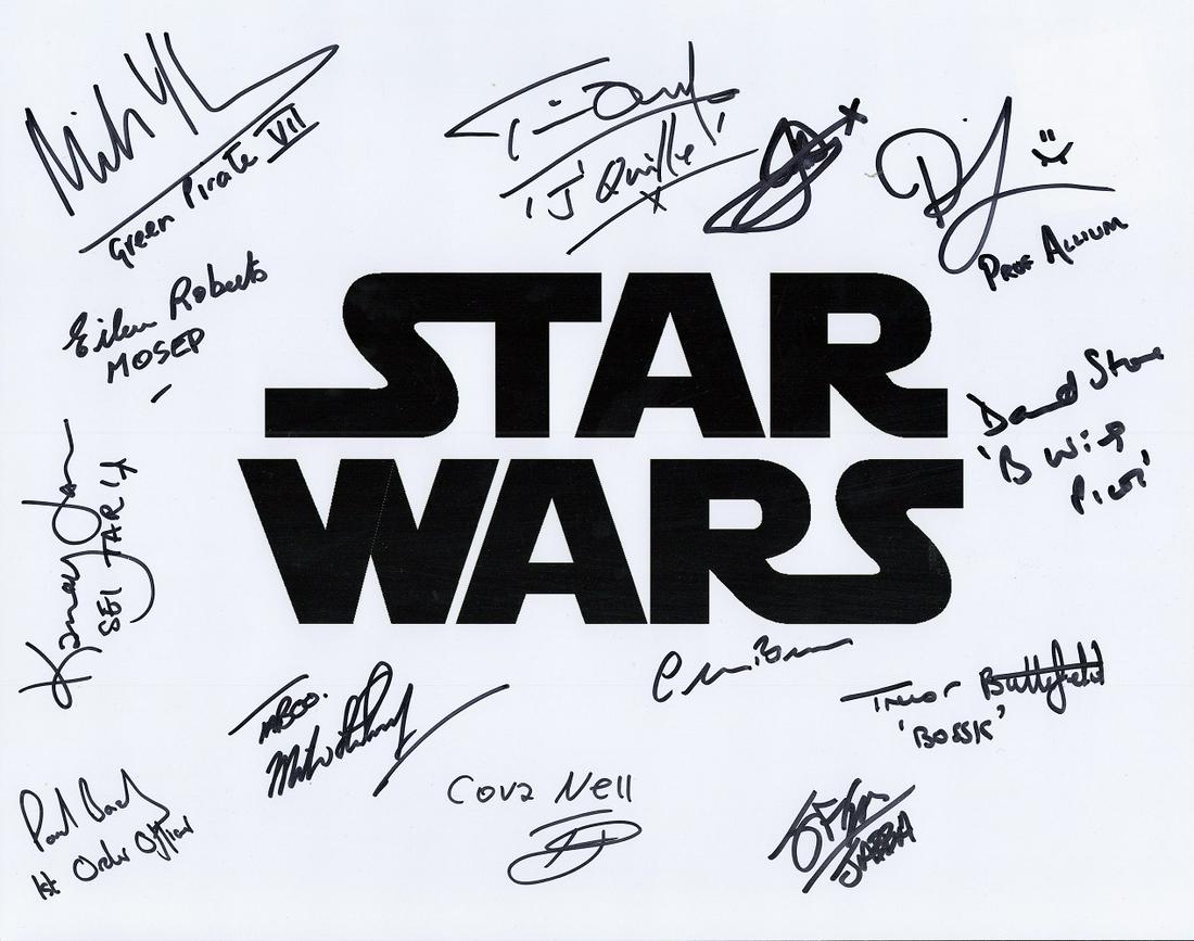 Star Wars Multi Signed 16x12 Promo with 13 signatures (1 of 1)