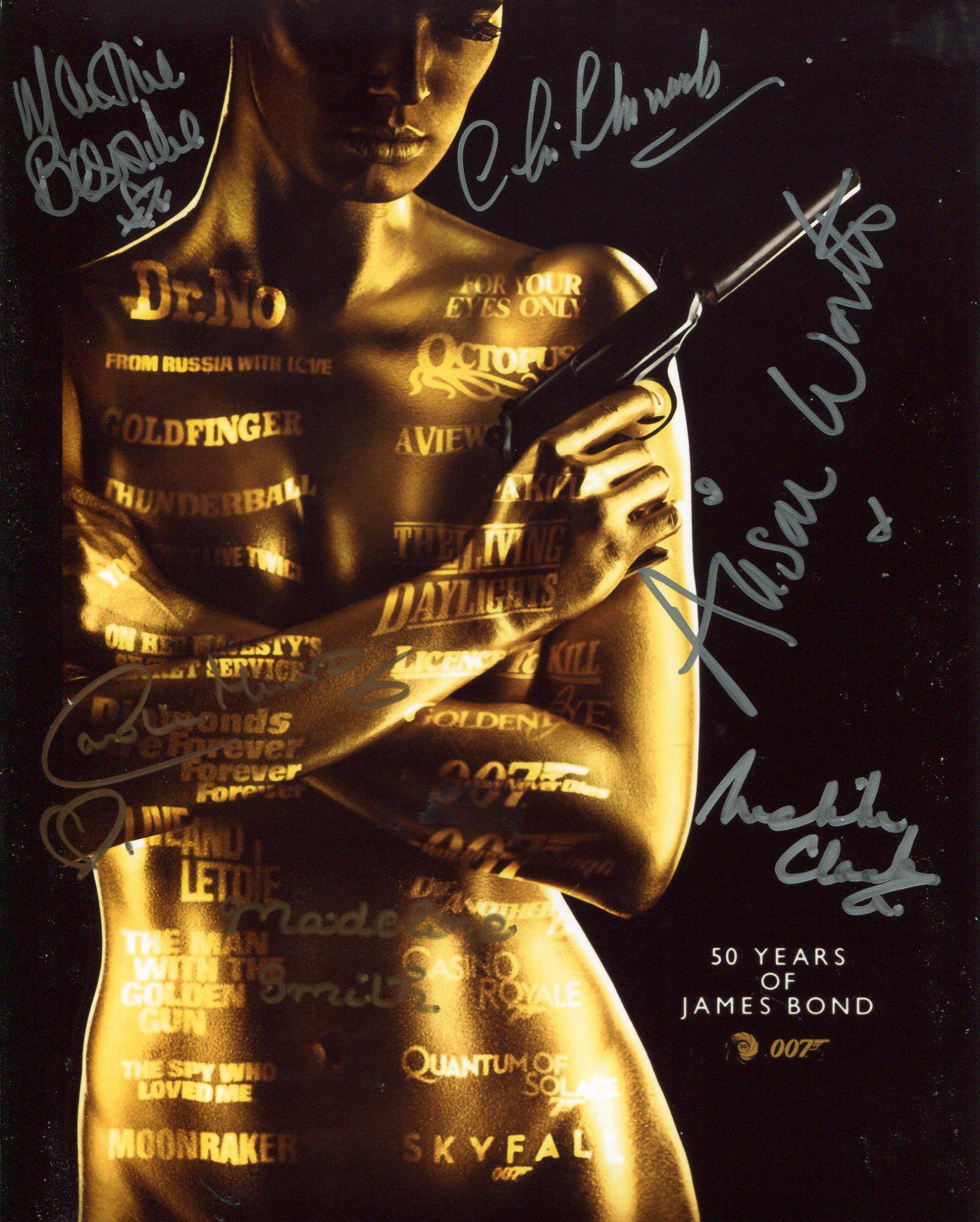 James Bond 8x10 photo signed by SIX actors who appeared (1 of 1)