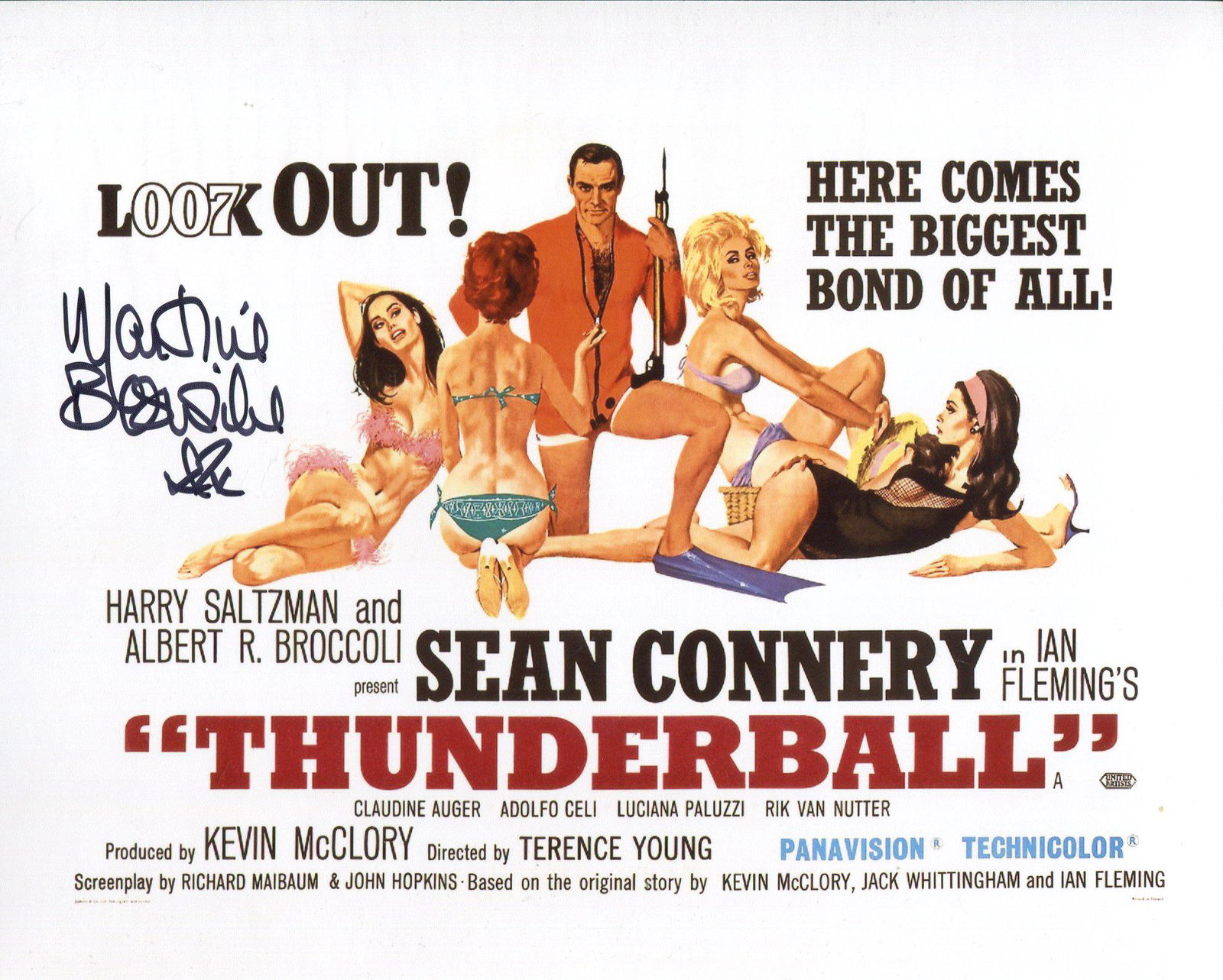 James Bond 8x10 Thunderball photo signed by Martine (1 of 1)