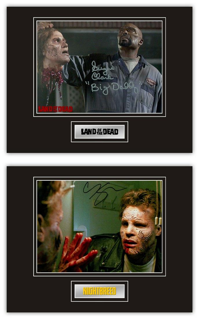 Set of 2 Stunning Displays! Horror hand signed (1 of 2)