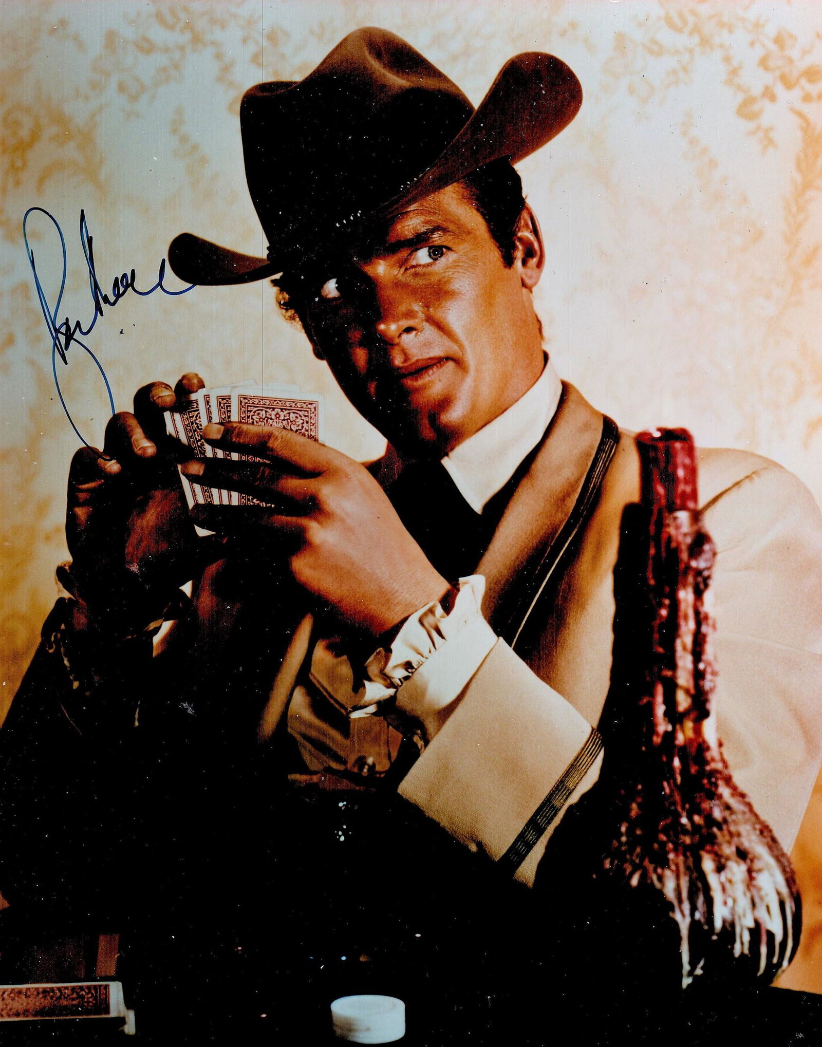 Roger Moore signed Maverick 10x8 colour photo. Sir (0039) on Jan 05
