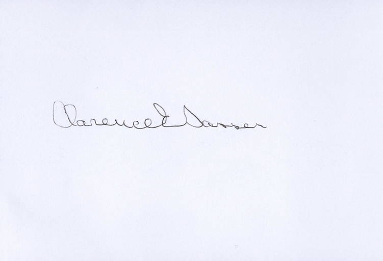 Clarence Sasser signed 6 x 4 white card. Sasser was a recipient of the