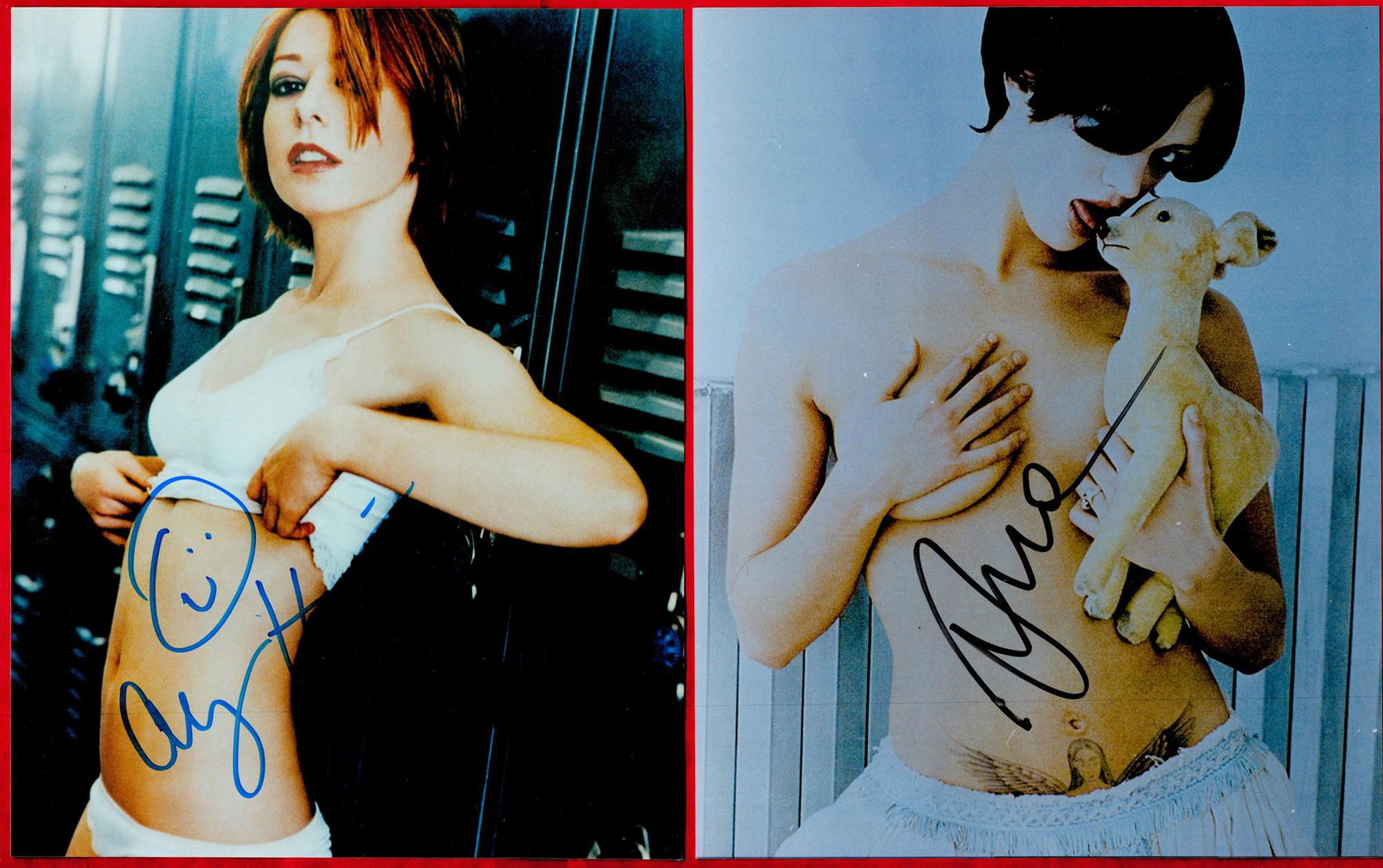 Actresses and Models collection, five signed photos, four are 10x8 one is 8. 5x8. Alyson Hannigan, (1 of 2)