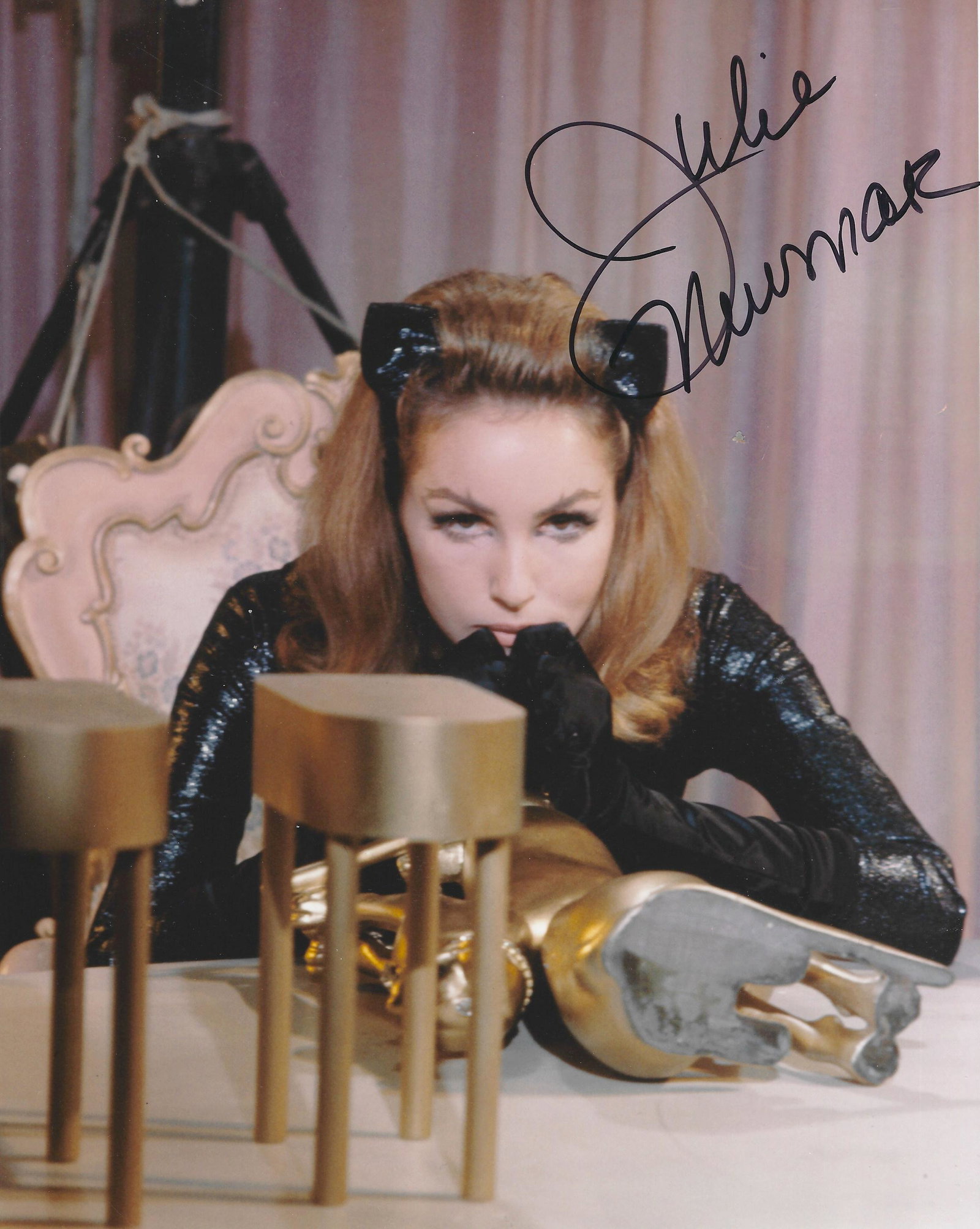 Catwoman Actor, Julie Newmar signed Catwoman 10x8 colour photograph. In the 1960s, she starred for: Catwoman Actor, Julie Newmar signed Catwoman 10x8 colour photograph. In the 1960s, she starred for two seasons as Catwoman in the television series Batman (1966-1967). Good condition Est.