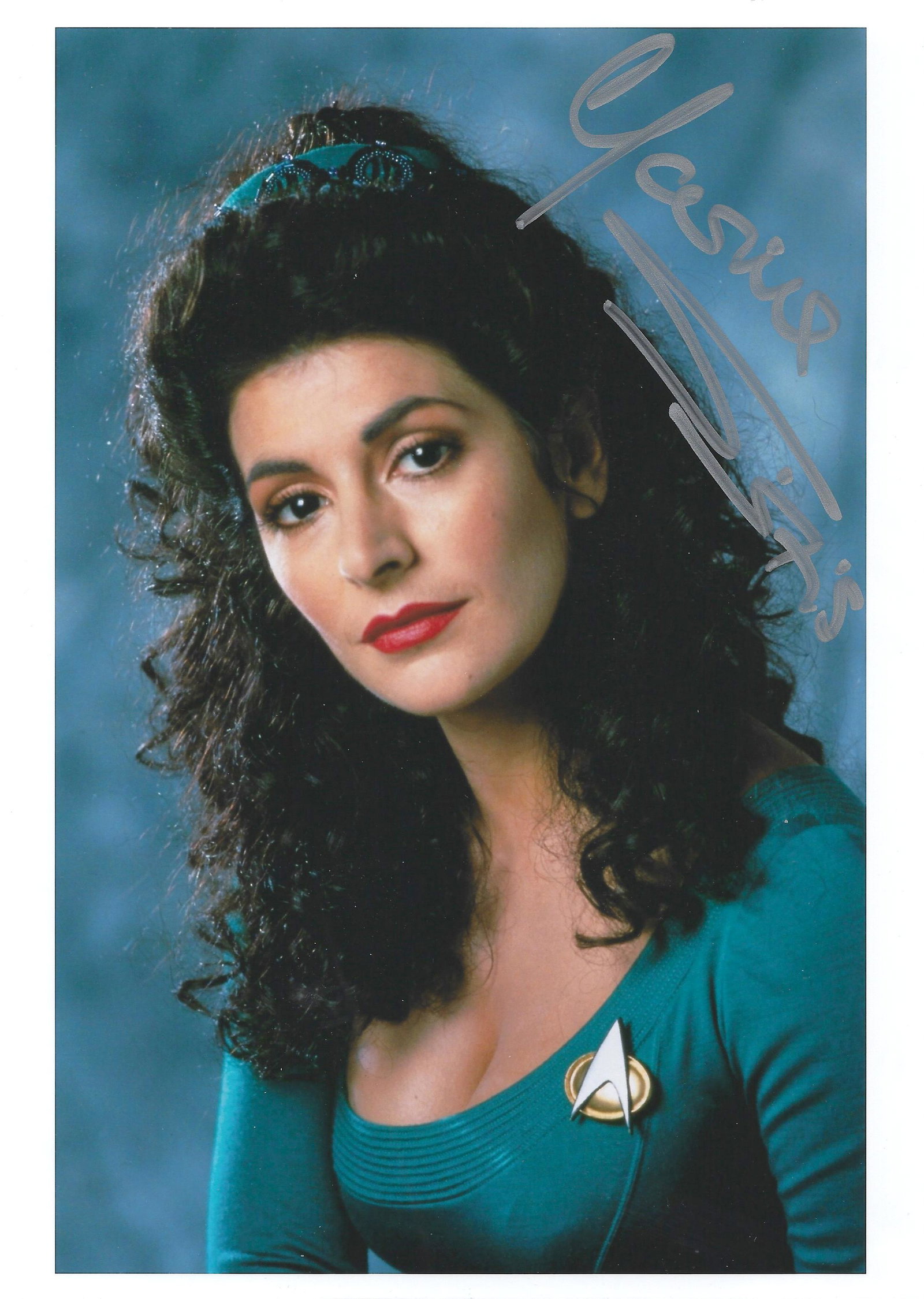 Star Trek Actor, Marina Sirtis signed 10x8 colour photograph pictured during her role as (1 of 1)