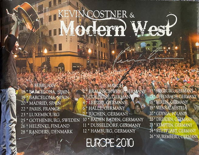 Actor Kevin Costner Hand signed 'Kevin Costner and the Modern West