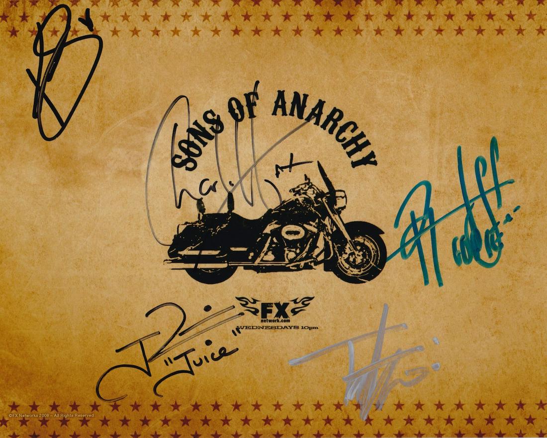 Sons of Anarchy Charlie Hunnam Tommy Flanagan Ryan Hurst Theo Rossi Kim Coates 10x8 inch Multi (1 of 1)