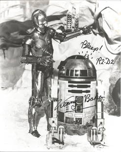 Kenny Baker signed Star Wars R2-D2 10x8 black and white photo inscribed Beep! R2-D2. Kenneth: Kenny Baker signed Star Wars R2-D2 10x8 black and white photo inscribed Beep! R2-D2. Kenneth George Baker (24 August 1934 â€“ 13 August 2016) was an English actor and musician. He portrayed the
