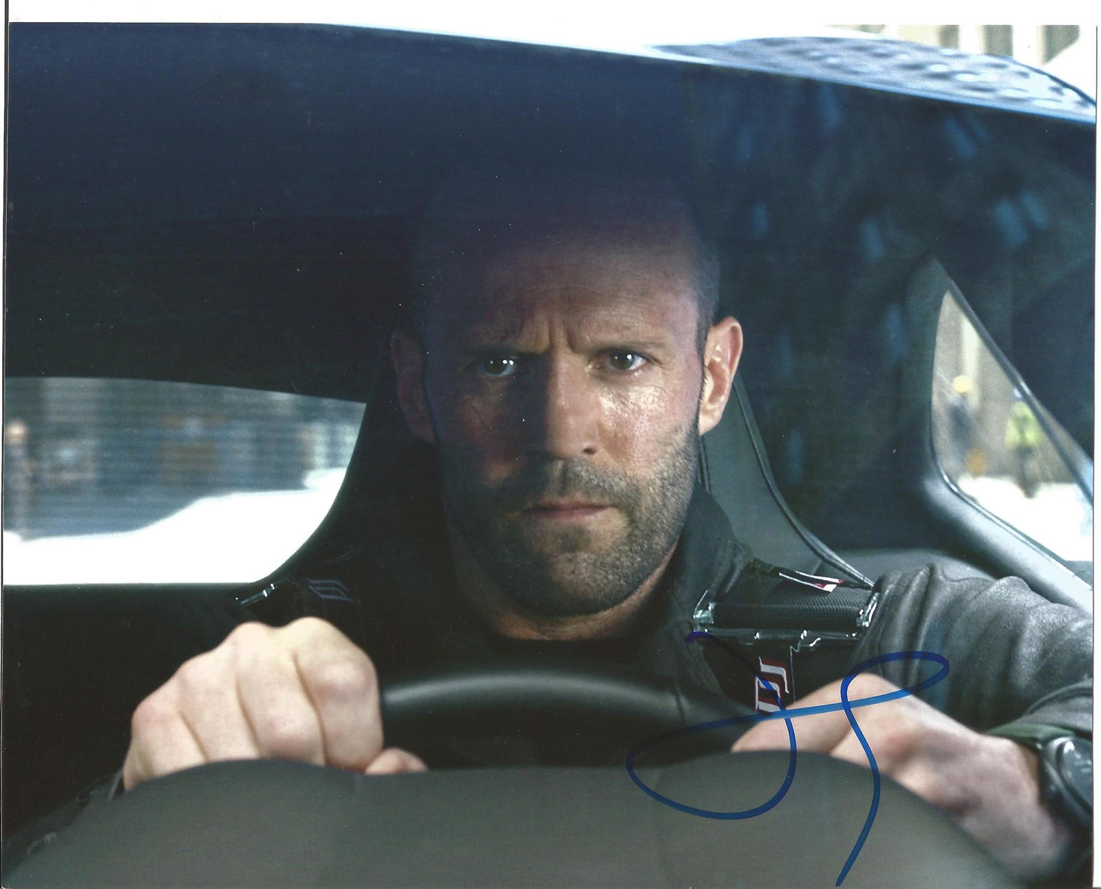 Jason Statham signed 10x8 colour photo. Jason Statham (born 26 July 1967) is an English actor.: Jason Statham signed 10x8 colour photo. Jason Statham (born 26 July 1967) is an English actor. Typecast as an antihero, he is known for action-thriller films and portraying tough, irredeemable, and Ma