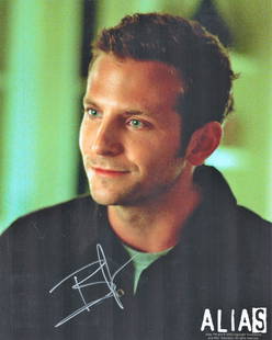 Actor, Bradley Cooper signed Alias 10x8 colour photograph. In the television series Alias (2001-06),: Actor, Bradley Cooper signed Alias 10x8 colour photograph. In the television series Alias (2001-06), Cooper achieved some success with the role of Will Tippin, a local reporter for a newspaper and