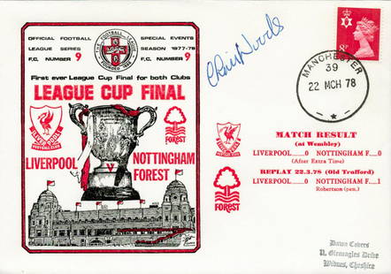 Liverpool V Notts Forest Dawn First Day Cover Signed By Chris Woods. Good condition. All: Liverpool V Notts Forest Dawn First Day Cover Signed By Chris Woods. Good condition. All autographs come with a Certificate of Authenticity. We combine postage on multiple winning lots and can ship wo