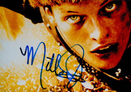 TV Film Milla Jovovich signed 7x5 colour photo. American actress, supermodel, and singer. Her: TV Film Milla Jovovich signed 7x5 colour photo. American actress, supermodel, and singer. Her starring roles in numerous science-fiction and action films led the music channel VH1 to deem her the reig