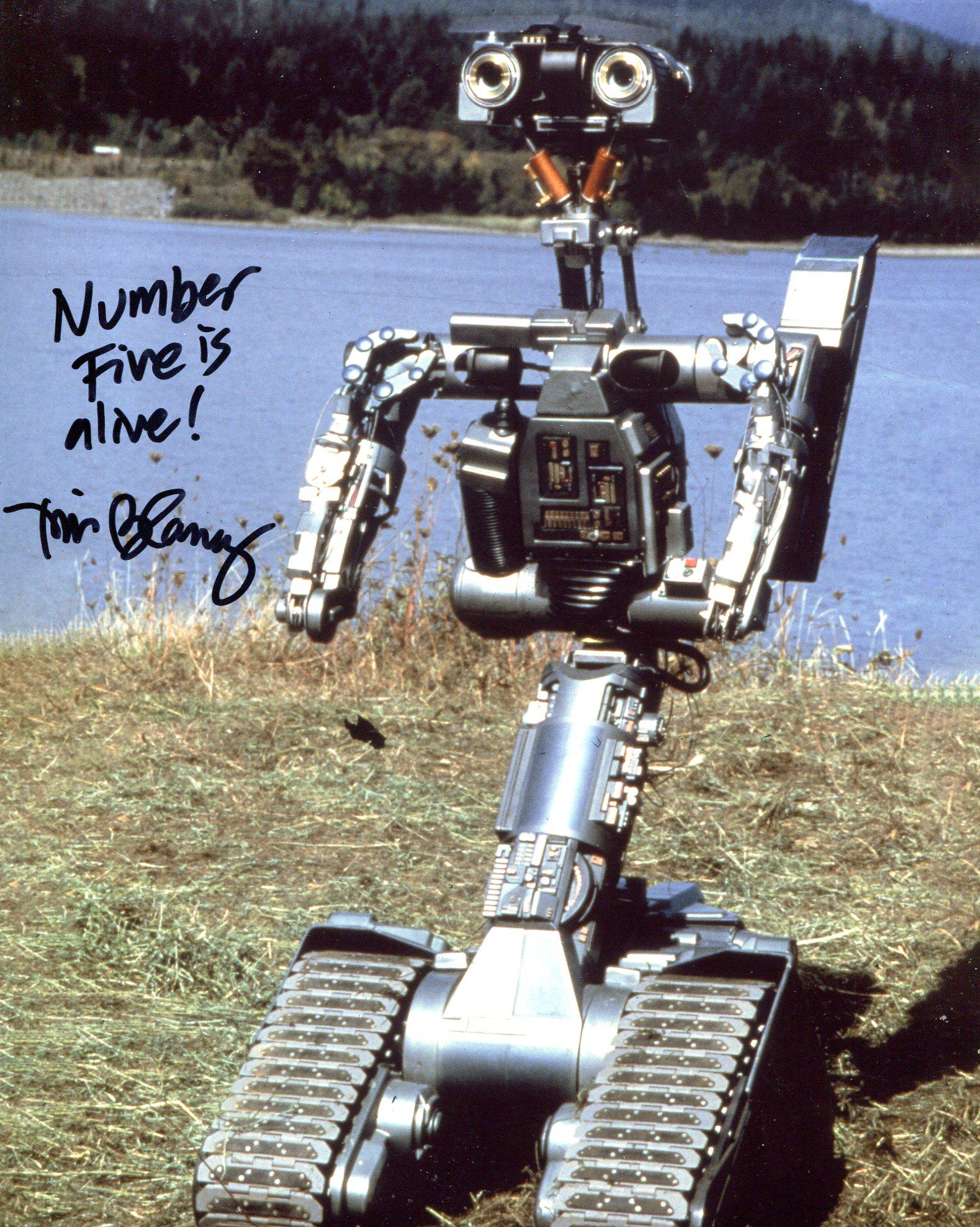 Short Circuit, popular 80's movie 8x10 photo signed by Johnny Five actor Tim Blaney. Good condition. (1 of 1)