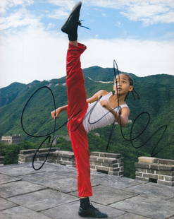 Jaden Smith signed 10x8 Karate Kid colour photo. Jaden Christopher Syre Smith (born July 8, 1998),: Jaden Smith signed 10x8 Karate Kid colour photo. Jaden Christopher Syre Smith (born July 8, 1998), also known magnanimously as Jaden, is an American rapper, singer and actor. He has received various a