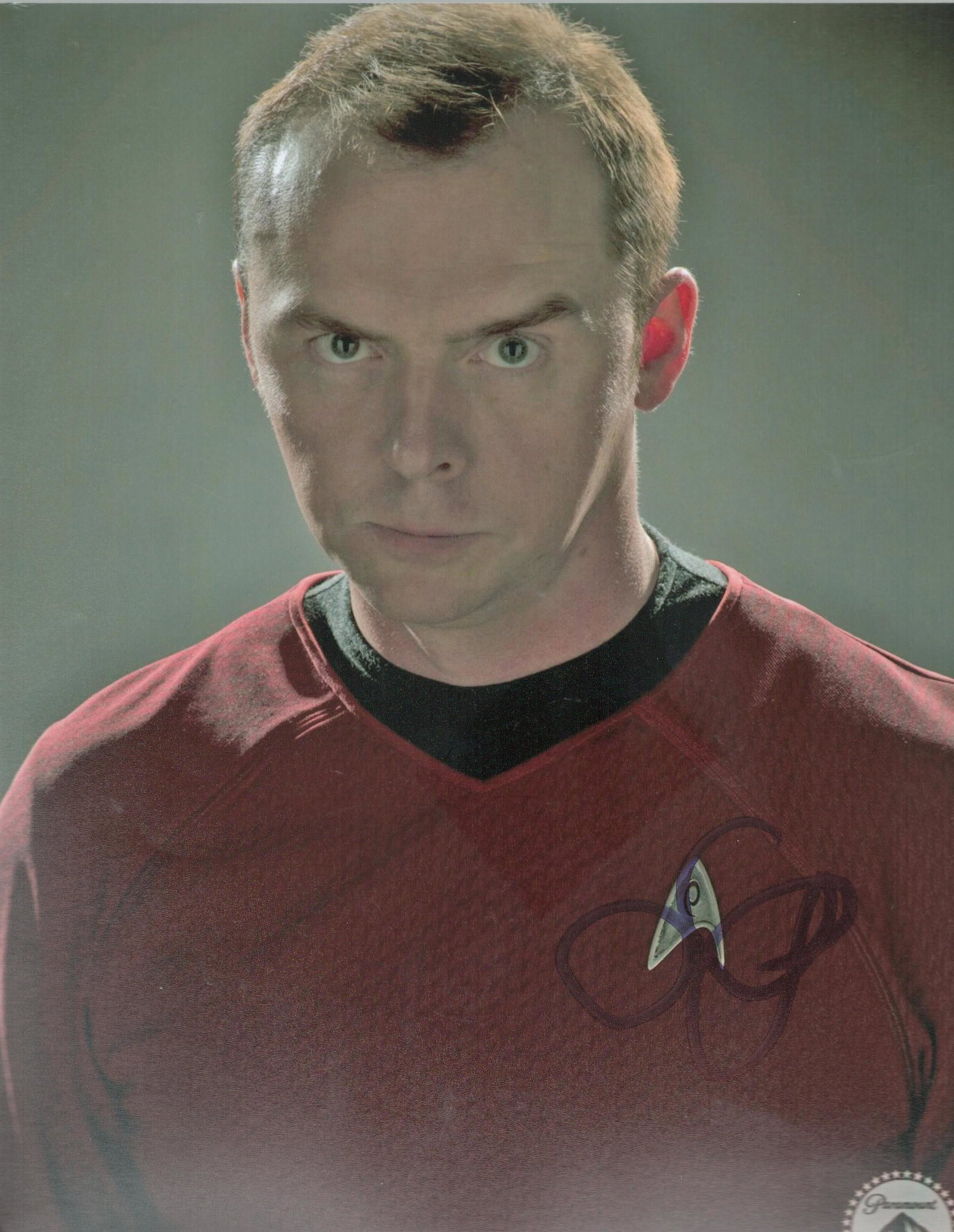 Simon Pegg signed 10 x 8 inch colour Star Trek photo. Good condition. All autographs come with a (1 of 1)