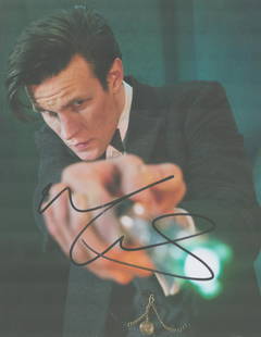 Matt Smith signed 10x8 colour Doctor Who photo. Smith (born 28 October 1982) is an English actor. He: Matt Smith signed 10x8 colour Doctor Who photo. Smith (born 28 October 1982) is an English actor. He is best known for his roles as the eleventh incarnation of the Doctor in the BBC series Doctor Who