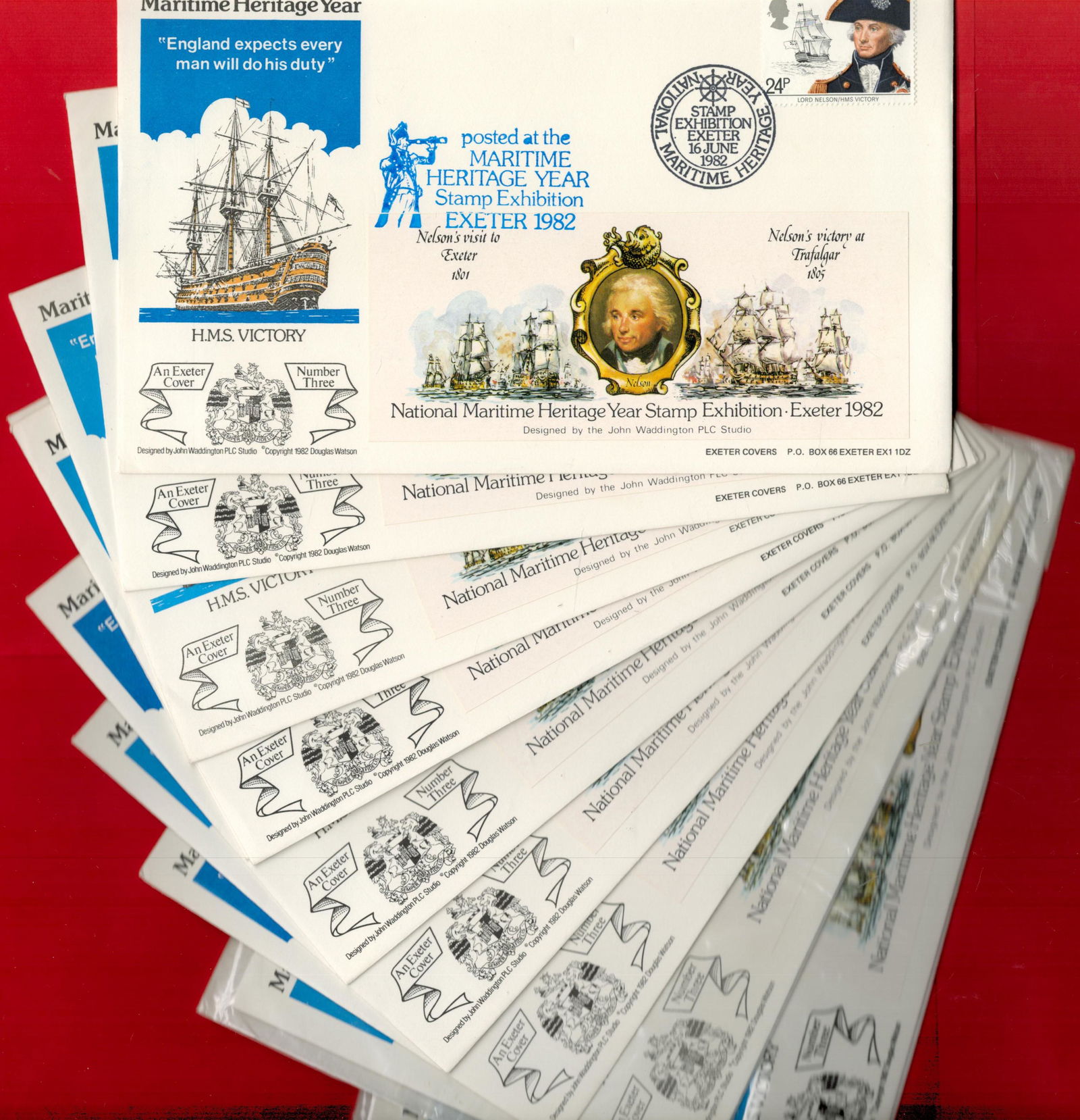 Dealers/Traders Pack of 10 Maritime Heritage Year Covers of HMS Victory An Exeter Cover Number (1 of 1)