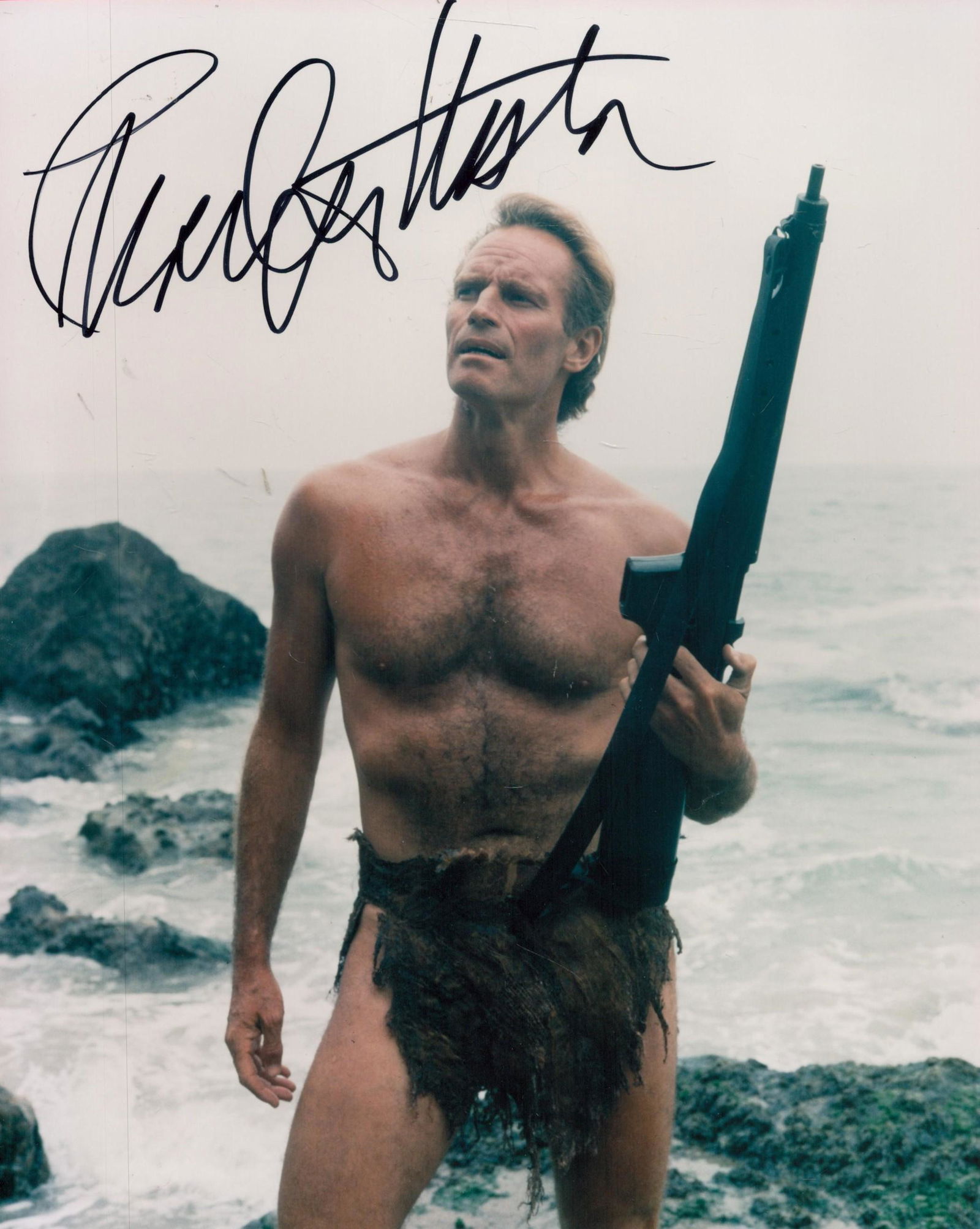 American Actor Charlton Heston Signed 10x8 inch Colour Photo. Signed in black ink. Good condition. (1 of 1)
