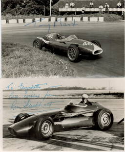 Motor Racing collection two 6x4 vintage photos signed by legends Tony Marsh and Ron Flockhart.: Motor Racing collection two 6x4 vintage photos signed by legends Tony Marsh and Ron Flockhart. Good condition. All autographs come with a Certificate of Authenticity. We combine postage on multiple wi