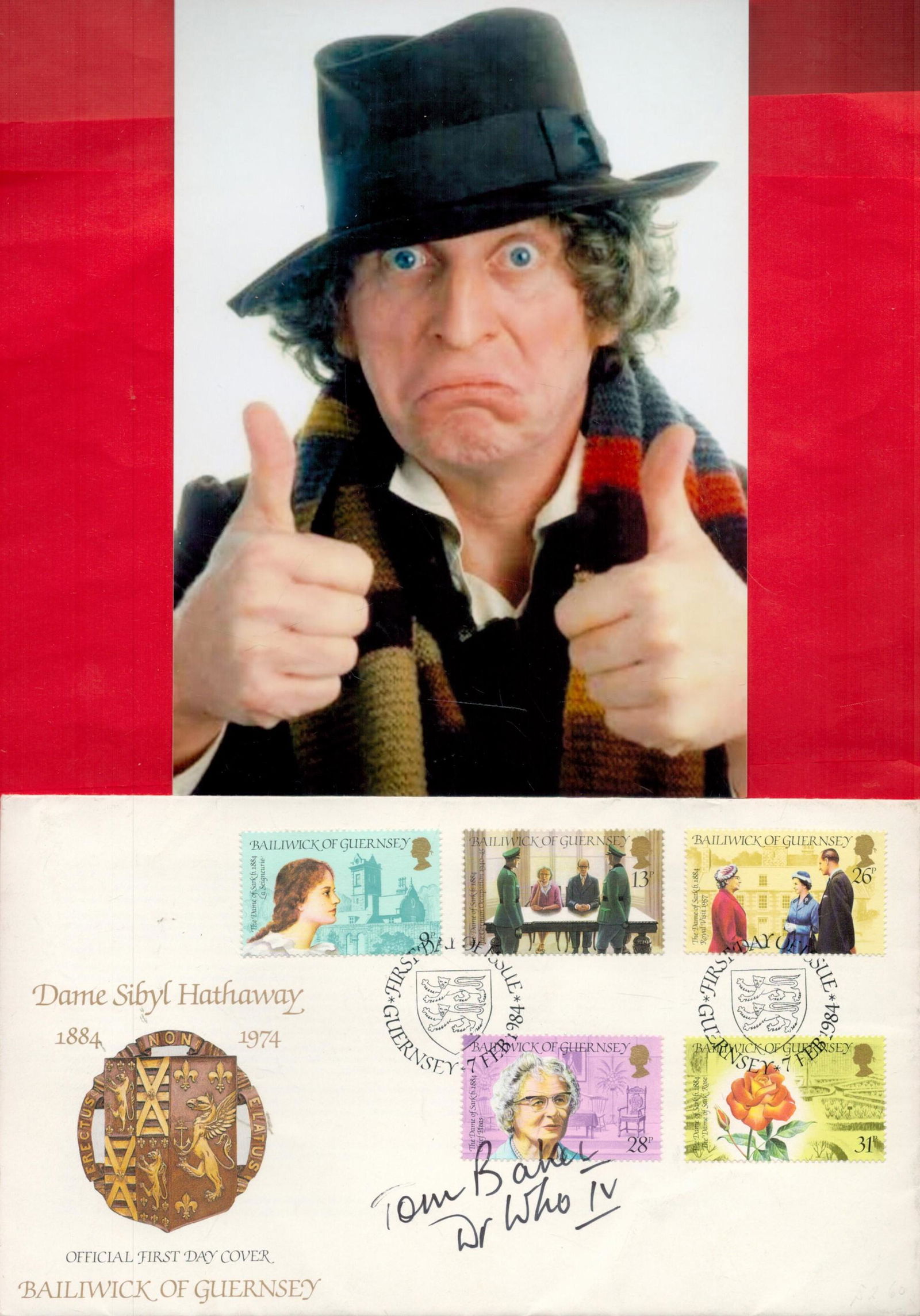 TOM BAKER Actor signed First Day Cover with Doctor Who Photo. Good condition. All autographs come: TOM BAKER Actor signed First Day Cover with Doctor Who Photo. Good condition. All autographs come with a Certificate of Authenticity. We combine postage on multiple winning lots and can ship worldwide