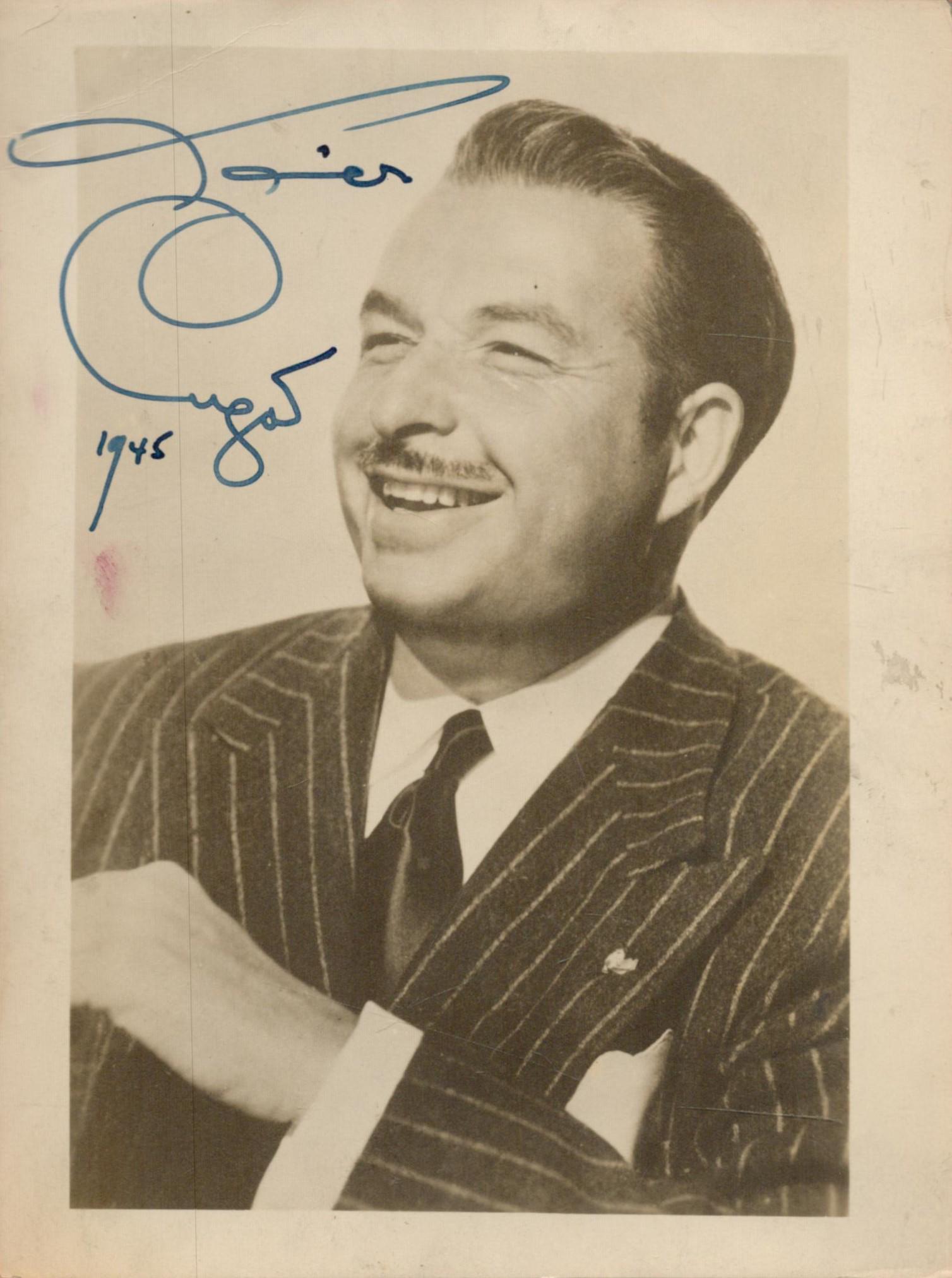 Xavier Cugat Signed 7 x 5 inch Vintage Black and White Photo. Signed in blue ink. Showing Signs of (1 of 1)