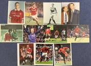 Man Utd FC Football Autograph Collection of 11 Signed Colour Photos, Mostly 10x8 inch. Signatures