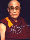 Dalai Lama signed 10x8 colour photo. Dalai Lama is a title given by the Tibetan people to the