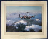 WWII Grp Cptn Leonard Cheshire VC Signed Lancaster First edition Colour Print by Robert Taylor.