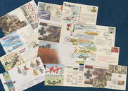 WW2 RAF Collection of 13 Signed FDC's. 5 Are Multi Signed. Signatures include Edmond Salis, Gordon