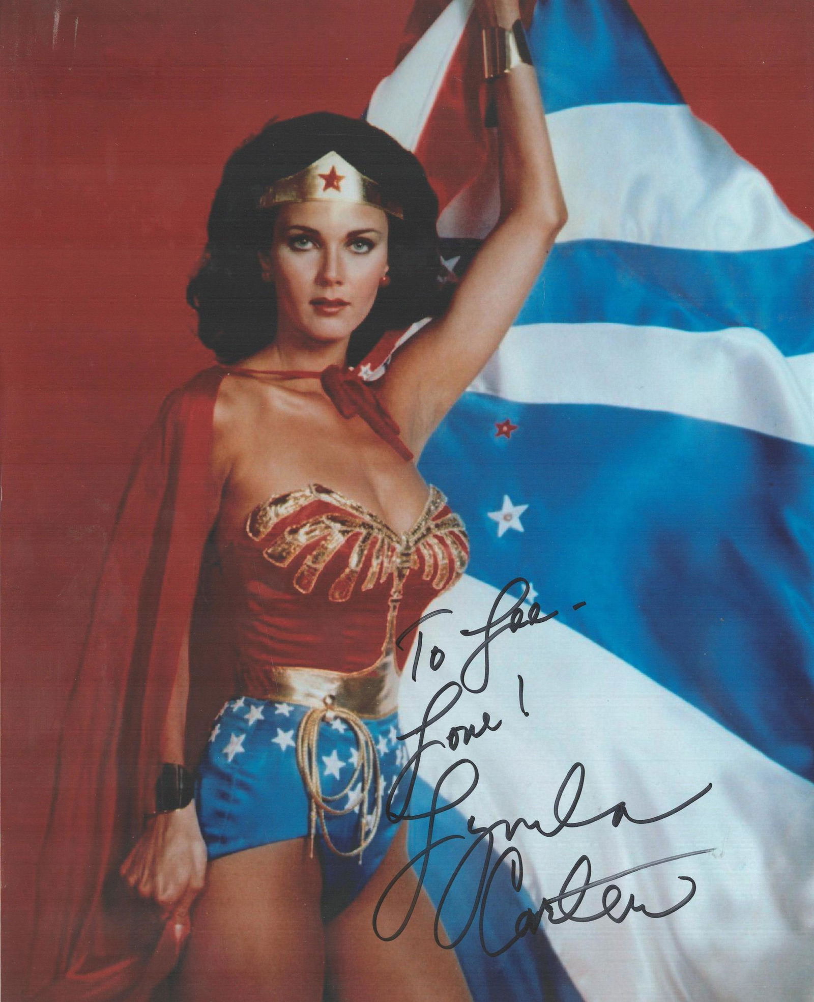 Lynda Carter signed Wonder Woman 10x8 colour photo. Lynda Jean Carter (born July 24, 1951) is an (1 of 1)